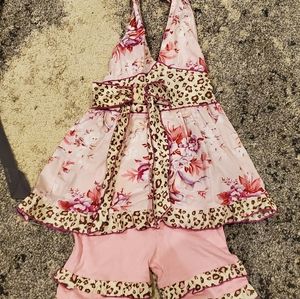 Ann Loren Girls Shorts Outfit Size 4/5T
